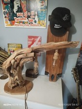 magnifique lampe en bois flotté