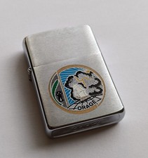Zippo ORAGE 1990 marine nationale France émail emblème navire briquet militaire
