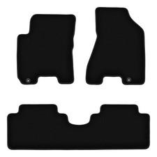 Tapis de sol en velours noir pour Kia Sportage II année 2004-2010 set 3 pièces