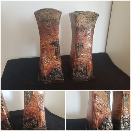 Paire vases art nouveau - vases,