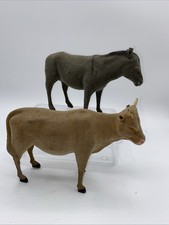 Santon creche DEVINEAU Ane et Bœuf taille 6 Yeux en verre