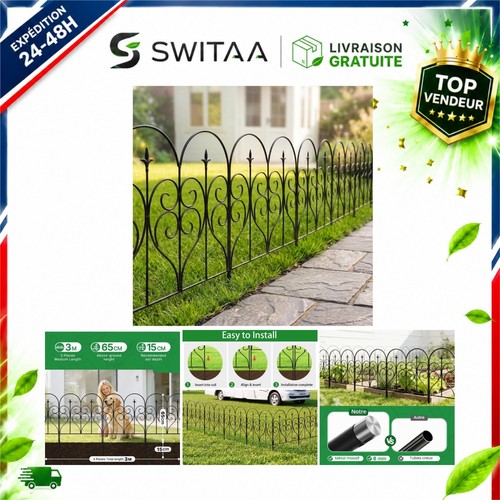 Bordure jardin métal noire
