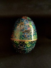 Oeuf cloisonné, émail et