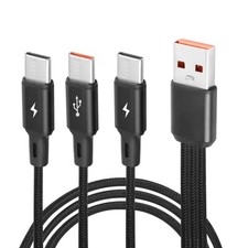 Câble répartiteur USB C USB a mâle à 3 câbles de charge mâle de type C câble ...