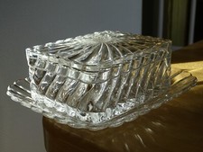 BACCARAT RARE ANCIENNE BOITE A SARDINE EN CRISTAL MOULER  19 EME  BAMBOU