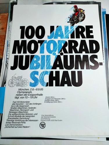 Affiche 100 ans - , moto