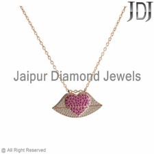 Naturel Diamant Pavé Rubis