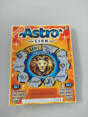 Ticket astro lion fdj gagnant - ticket,
