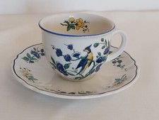 Kaffeetasse Villeroy & Boch Phoenix blau Malva / Tasse Et Soucoupe Vintage 1980s
