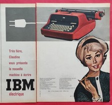 Publicité de presse: Machine à Ecrire Electrique IBM ill Pierre COURONNE ?  1959