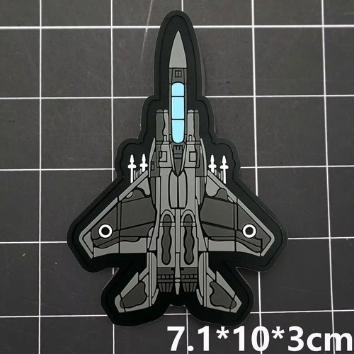 Patch pvc avion chasse 15 - patch, 3d