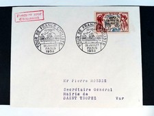 1953 Le Tour de France cycliste	FRANCE 1953 ENVELOPPES  1er Jour FDC 26