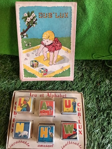 Boîte cubes jeu alphabet - jeu,