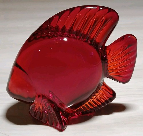 Figurine poisson rouge cristal - poisson,