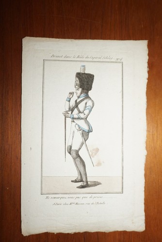Gravure couleur xix costume - xix,