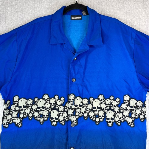 Vintage odo skull print - skull, button