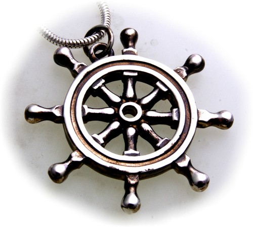 Pendentif gouvernail argent - pendentif,