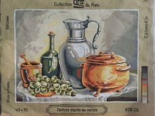 @**SUPERBE CANEVAS NEUF  SEG 50X40CM AVEC  REF - NATURE MORTE AU RAISIN**@@