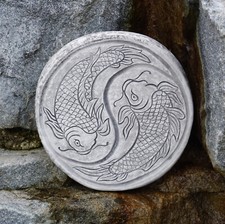 Marchepied motif koï plaque