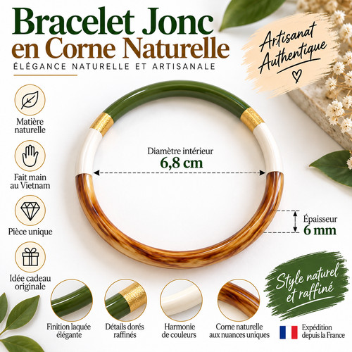 Bracelet jonc femme corne - femme,