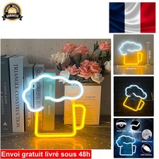 Enseigne au Néon Jaune Bière