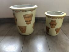 LOT 2 CACHE POT CERAMIQUE