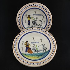 2 assiettes décoratives mur