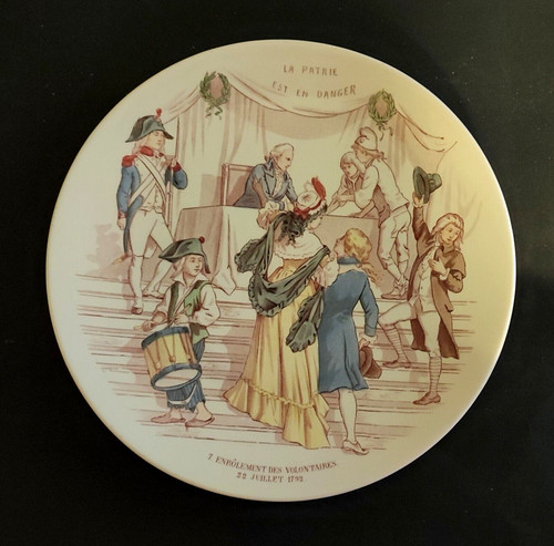 Assiette scene militaire - assiette,