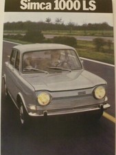 Brochure SIMCA 1000 LS de 1973