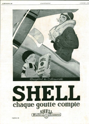 Publicité ancienne shell - ancienne,