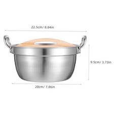 Pot Ergonomique avec Couvercle Bois Cuisinière Gaz et Induction Compatible Pot