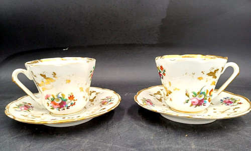 Paire tasses porcelaine - de,
