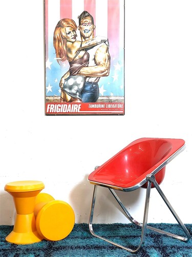 Fauteuil plona rouge - rouge, by