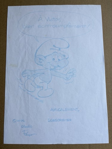 Dessin original schtroumpf - original,