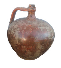 Ancienne Grosse Cruche En Terre Cuite