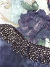 4735 1Pair 118'X84' Vintage Purple Flowers Window Curtains Drapes, Valence Sheer