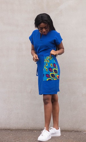 Robe midi bleu - midi, royal