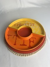 ?️ Jolie Plateau Apéro Apéritif Avec Compartiment Sur Socle Tournant Vintage