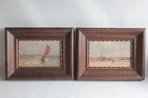 Pair paintings - pair, of