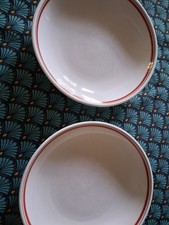 Porcelaine d'Auteuil Ligne bistrot  2 assiettes Creuse ́calottes 
