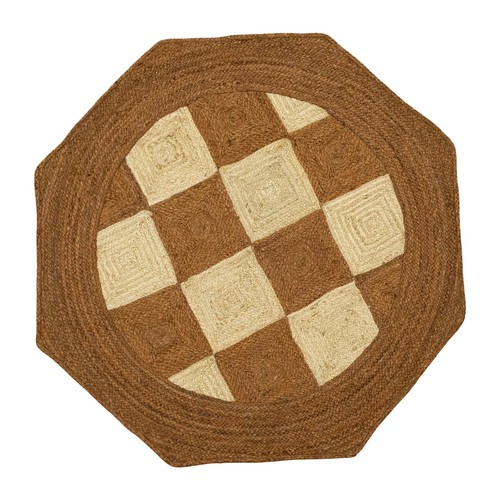 Tapis ronde octogonal jute - tapis, en