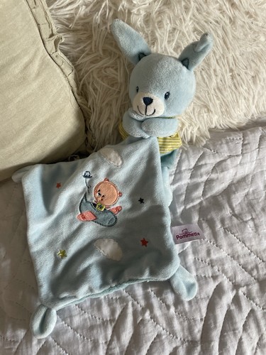 Doudou peluche lapin bleu - peluche,