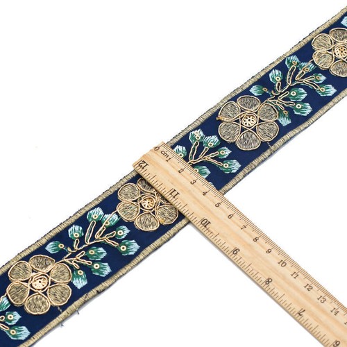 Ethnique fleur brodé bordure - ethnique,