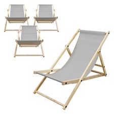 Lot de 4 chaises longue de