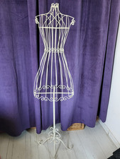 Mannequin Fer Forgé Blanc Style VINTAGE 1m50 Décoration Porte-vêtements/Bijoux 