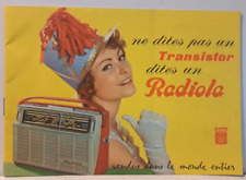 Radiola radio télévision Hi Fi catalogue  doc originale France 1960 Majorette