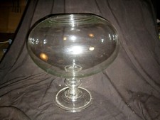 XVIII XIX GROS BOCAL A SANGSUES VERRE SOUFFLE PIED A DISQUES