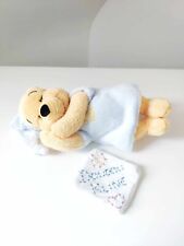 Peluche/Doudou Ours Winnie The Pooh Allongé Pyjama Bonnet Bleu - Disney Nicotoy