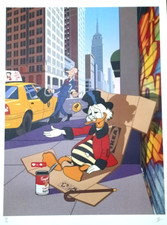 Lot de 2 Sérigraphies Philippe Grimaud Oncle Picsou (Uncle Scrooge)