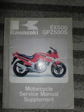 1987 Kawasaki EX500 GPZ500S Service Atelier Réparation Supplément Manuel Origine
